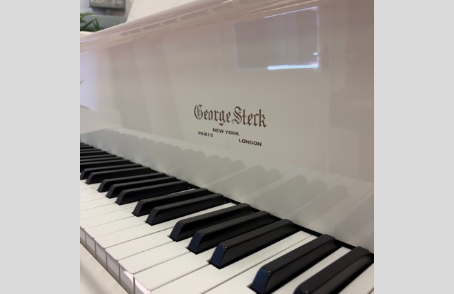 George Steck Polished White Grand Piano, Used - All Inclusive Premium Package (SN:T80108) - Image 4